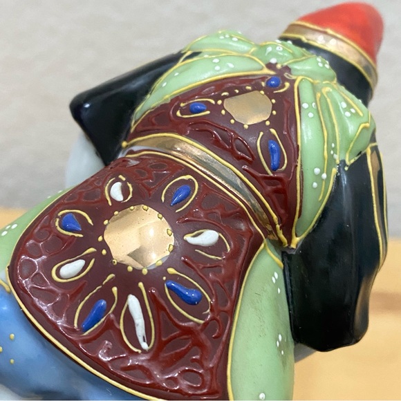 Vintage Signed Kutani Ebisu God Of Fishermen and Luck 5.5” Porcelain Figurine - Picture 7 of 11